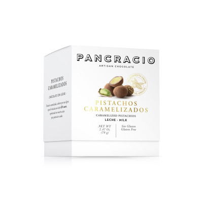 Comprar Mini box Pancracio Pistachos caramelizados chocolate con leche 70g