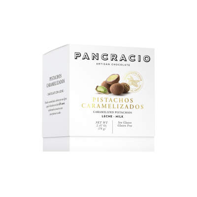 Comprar Mini box Pancracio Pistachos caramelizados chocolate con leche 70g