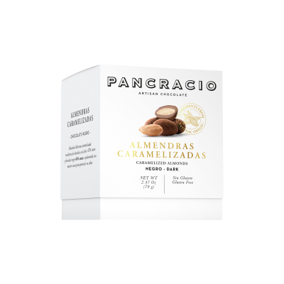 Comprar Mini box Pancracio Almendras caramelizadas chocolate negro 70g