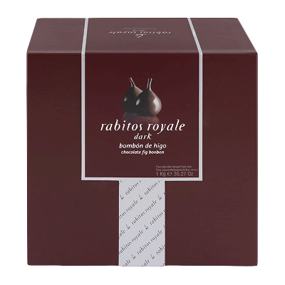 Comprar Caja bombón higo relleno de trufa chocolate al brandy y recubierto chocolate negro 4kg