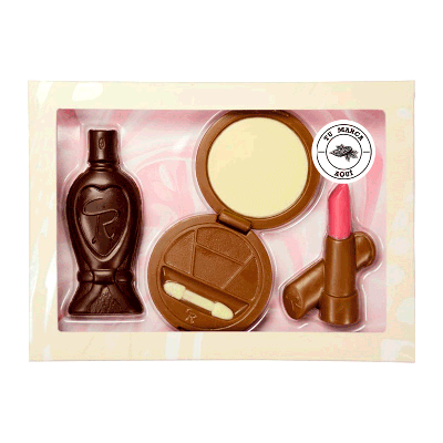 Kit personalizado de chocolate con leche 'Maquillaje' 130g
